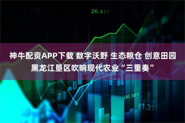 神牛配资APP下载 数字沃野 生态粮仓 创意田园黑龙江垦区吹响现代农业“三重奏”