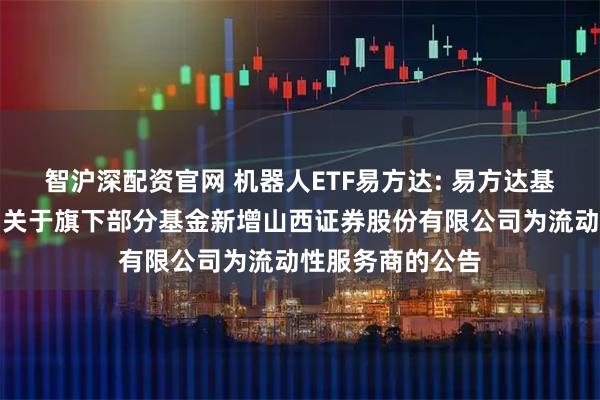智沪深配资官网 机器人ETF易方达: 易方达基金管理有限公司关于旗下部分基金新增山西证券股份有限公司为流动性服务商的公告