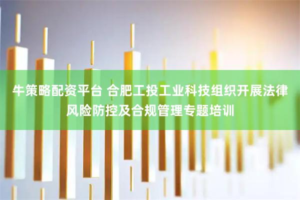 牛策略配资平台 合肥工投工业科技组织开展法律风险防控及合规管理专题培训